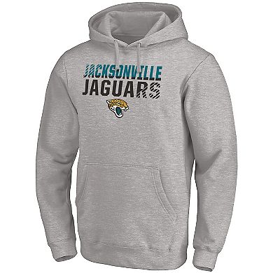 Men's Fanatics Branded Heathered Gray Jacksonville Jaguars Fade Out Pullover Hoodie