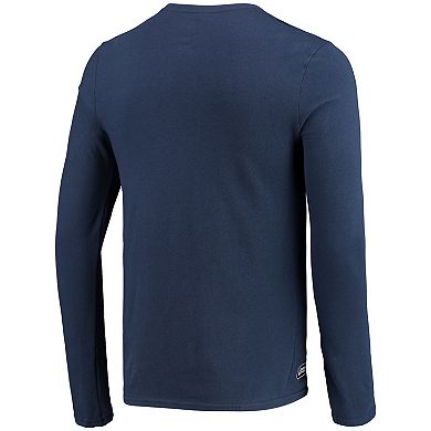 Men's New Era Navy New England Patriots Combine Authentic Static Abbreviation Long Sleeve T-Shirt