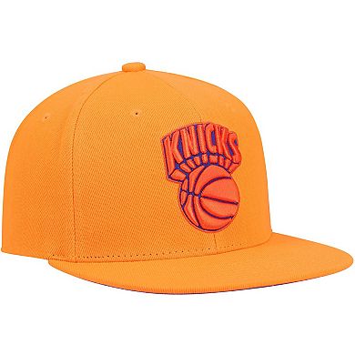 Men's Mitchell & Ness Orange New York Knicks Hardwood Classics Tonal Snapback Hat