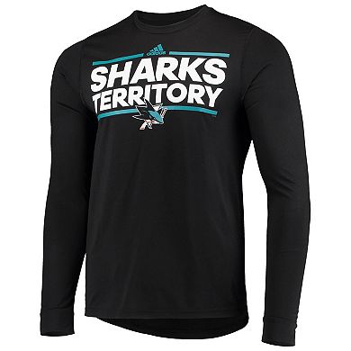 Men's adidas Black San Jose Sharks Dassler AEROREADY Creator Long Sleeve T-Shirt
