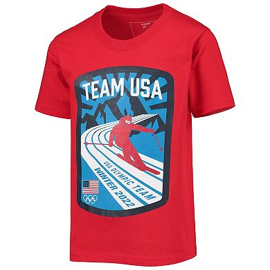 Youth Red Team USA Mountain Skiing T-Shirt