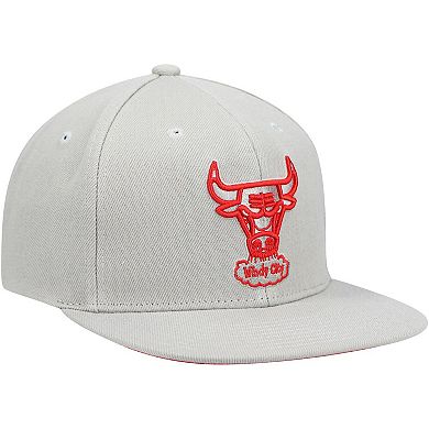 Men's Mitchell & Ness Gray Chicago Bulls Hardwood Classics Tonal Snapback Hat