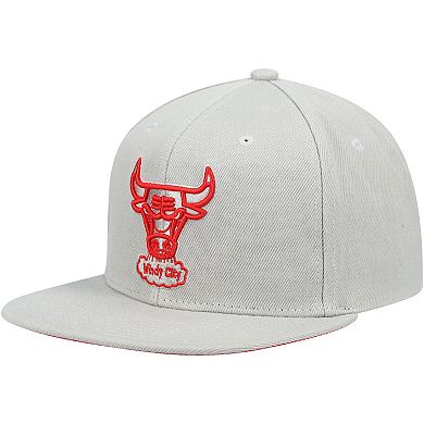 Men's Mitchell & Ness Gray Chicago Bulls Hardwood Classics Tonal Snapback Hat