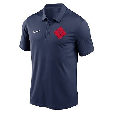 Men's Nike Navy Cleveland Guardians Team Logo Polo