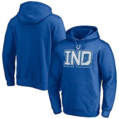 Men's Fanatics Branded Royal Indianapolis Colts Hometown Collection IND Pullover Hoodie