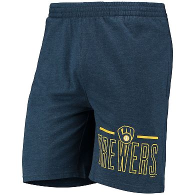 Men's Concepts Sport Navy/Gray Milwaukee Brewers Meter T-Shirt and Shorts Sleep Set