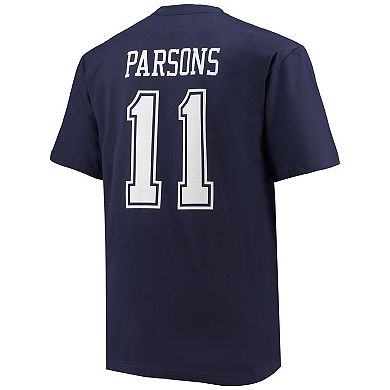 Men's Fanatics Branded Micah Parsons Navy Dallas Cowboys Big & Tall Player Name & Number T-Shirt