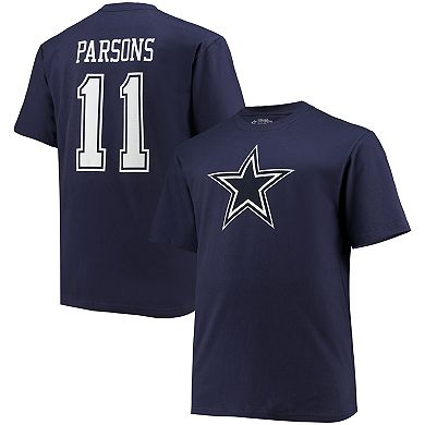 Men's Fanatics Branded Micah Parsons Navy Dallas Cowboys Big & Tall Player Name & Number T-Shirt