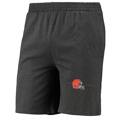 Men's Concepts Sport Charcoal/Brown Cleveland Browns Meter T-Shirt & Shorts Sleep Set
