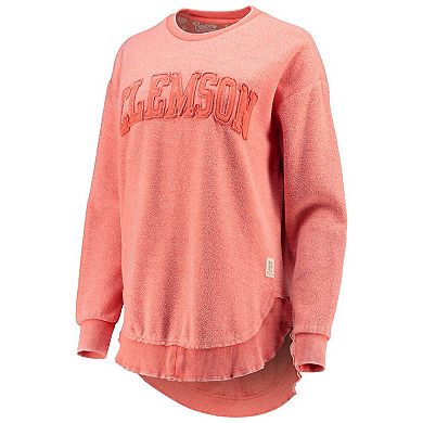 Women's Pressbox Orange Clemson Tigers Ponchoville Pullover Sweatshirt