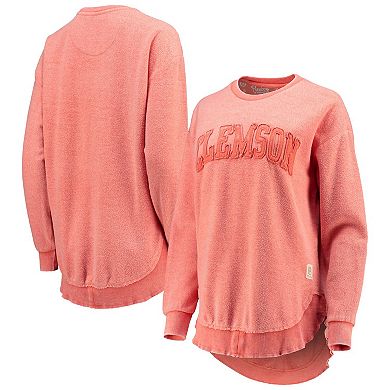 Women's Pressbox Orange Clemson Tigers Ponchoville Pullover Sweatshirt