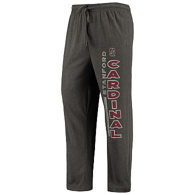 Men's Concepts Sport Heathered Charcoal/Cardinal Stanford Cardinal Meter T-Shirt & Pants Sleep Set