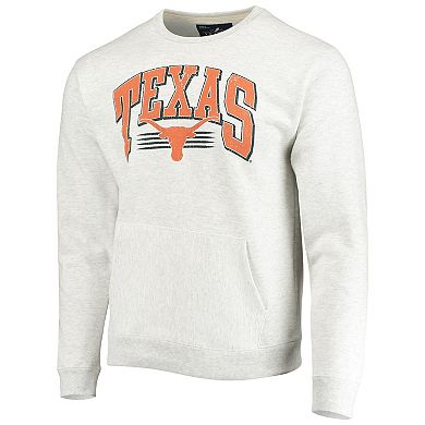 Men's League Collegiate Wear Heathered Gray Texas Longhorns Upperclassman Pocket Pullover Sweatshirt