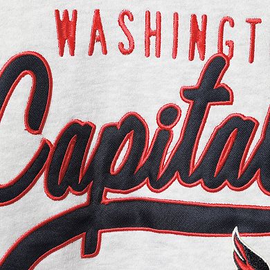 Youth Heathered Gray Washington Capitals Legends Pullover Sweatshirt