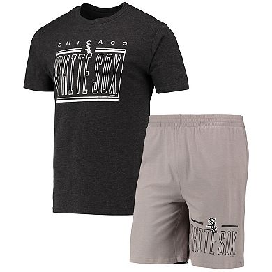 Men's Concepts Sport Gray/Black Chicago White Sox Meter T-Shirt and Shorts Sleep Set