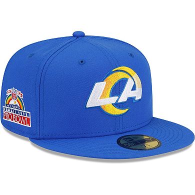 Men's New Era Royal Los Angeles Rams Patch Up 1998 Pro Bowl 59FIFTY Fitted Hat