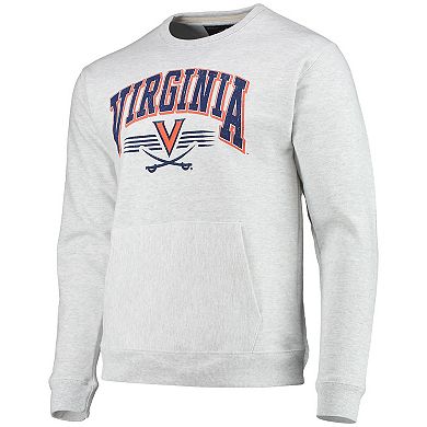 Men's League Collegiate Wear Heathered Gray Virginia Cavaliers Upperclassman Pocket Pullover Sweatshirt