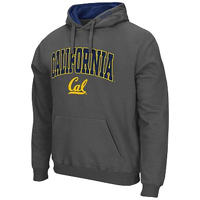 Men's Colosseum Charcoal Cal Bears Arch & Logo 3.0 Pullover Hoodie