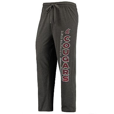 Men's Concepts Sport Heathered Charcoal/Crimson Washington State Cougars Meter T-Shirt & Pants Sleep Set
