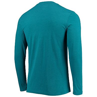 Men's Concepts Sport Black/Teal Charlotte Hornets Long Sleeve T-Shirt & Pants Sleep Set