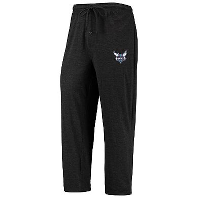 Men's Concepts Sport Black/Teal Charlotte Hornets Long Sleeve T-Shirt & Pants Sleep Set