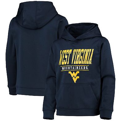 Youth Navy West Virginia Mountaineers Fast Pullover Hoodie