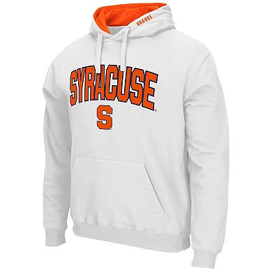 Men's Colosseum White Syracuse Orange Arch & Logo 3.0 Pullover Hoodie