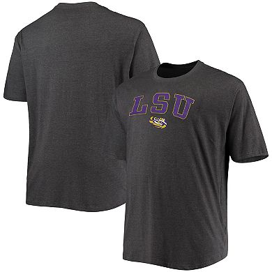 Men's Champion Gray LSU Tigers Big & Tall Arch Over Wordmark T-Shirt