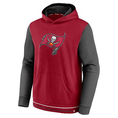 Men's Fanatics Branded Red/Pewter Tampa Bay Buccaneers Block Party Pullover Hoodie