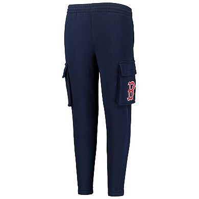 Youth Navy Boston Red Sox Players Anthem Fleece Cargo Pants