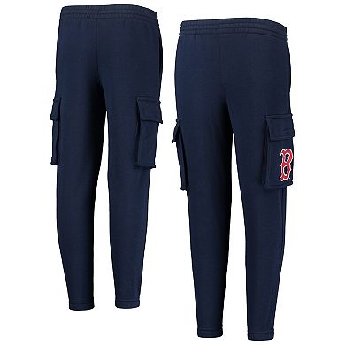 Youth Navy Boston Red Sox Players Anthem Fleece Cargo Pants