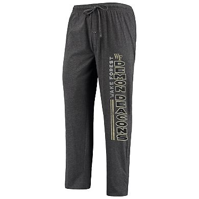 Men's Concepts Sport Heathered Charcoal/Black Wake Forest Demon Deacons Meter T-Shirt & Pants Sleep Set