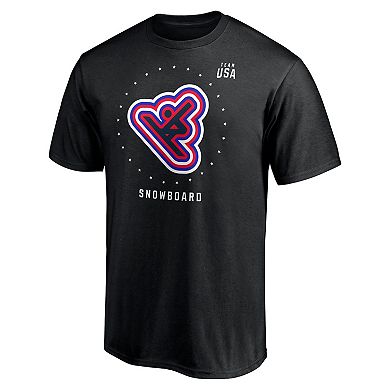 Men's Fanatics Branded Black Team USA Snowboard T-Shirt