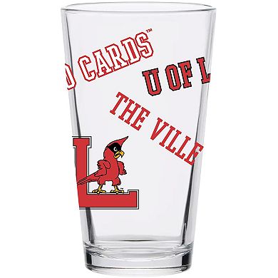 Louisville Cardinals 16oz. Medley Vintage Pint Glass