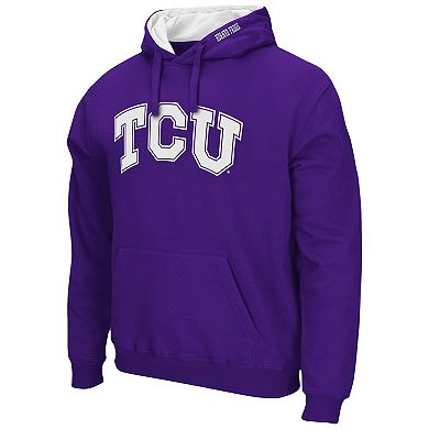 Men's Colosseum Purple TCU Horned Frogs Arch & Logo 3.0 Pullover Hoodie