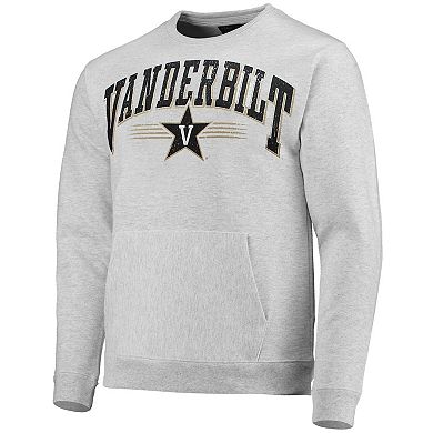 Men's League Collegiate Wear Heathered Gray Vanderbilt Commodores Upperclassman Pocket Pullover Sweatshirt