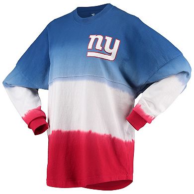 Women's Fanatics Branded Royal/Red New York Giants Ombre Long Sleeve T-Shirt