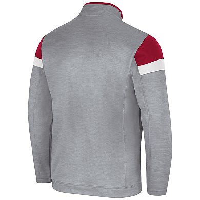 Men's Colosseum Gray Stanford Cardinal Bingo Quarter-Zip Jacket