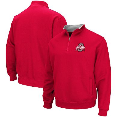 Men's Colosseum Scarlet Ohio State Buckeyes Tortugas Team Logo Quarter-Zip Jacket