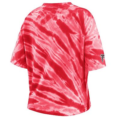 Women's WEAR by Erin Andrews Red Atlanta Falcons Tie-Dye T-Shirt