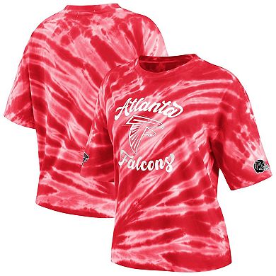 Women's WEAR by Erin Andrews Red Atlanta Falcons Tie-Dye T-Shirt