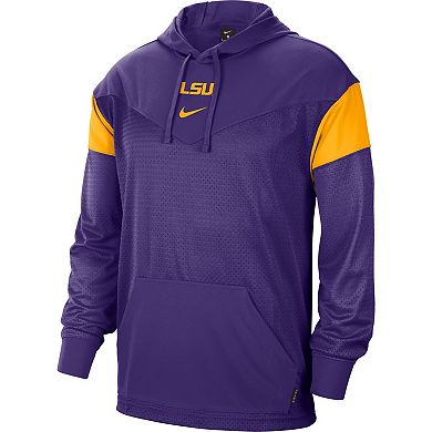 Men's Nike Purple LSU Tigers Sideline Jersey Pullover Hoodie