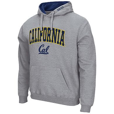 Men's Colosseum Heathered Gray Cal Bears Arch & Logo 3.0 Pullover Hoodie