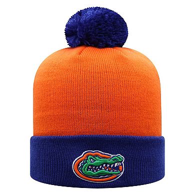 Men's Top of the World Royal/Orange Florida Gators Core 2-Tone Cuffed Knit Hat with Pom