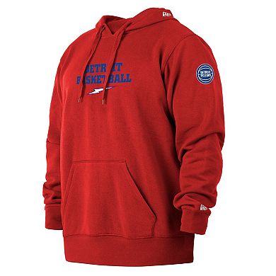 Men's New Era Red Detroit Pistons 2021/22 City Edition Big & Tall Pullover Hoodie