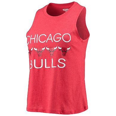 Women's Concepts Sport Heathered Red/Heathered Black Chicago Bulls Tank Top & Pants Sleep Set