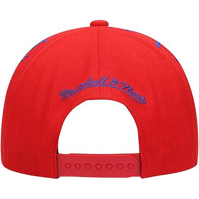 Men's Mitchell & Ness Red LA Clippers Hardwood Classics Earthquake Snapback Hat
