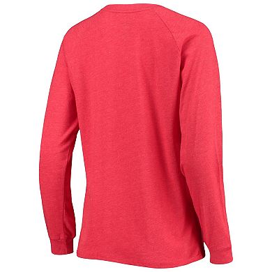 Women's Concepts Sport Heathered Royal/Heathered Red Philadelphia 76ers Raglan Long Sleeve T-Shirt & Shorts Sleep Set