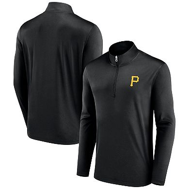 Men's Fanatics Branded Black Pittsburgh Pirates Underdog Mindset Quarter-Zip Jacket
