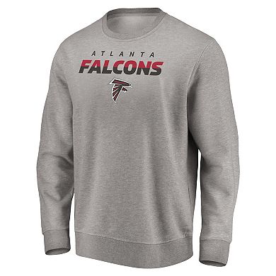 Men's Fanatics Branded Heathered Gray Atlanta Falcons Block Party Pullover Sweatshirt